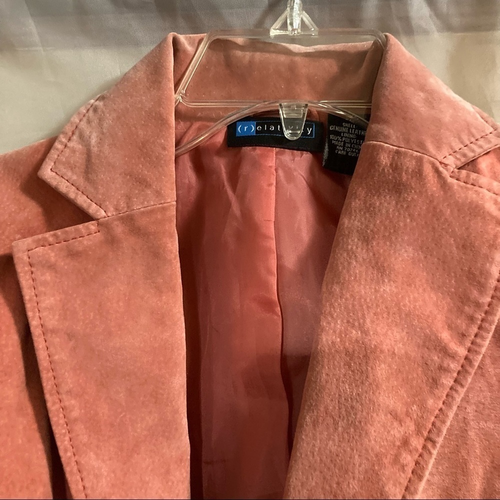 Relativity Suede Leather Shell Jacket - Picture 3 of 8